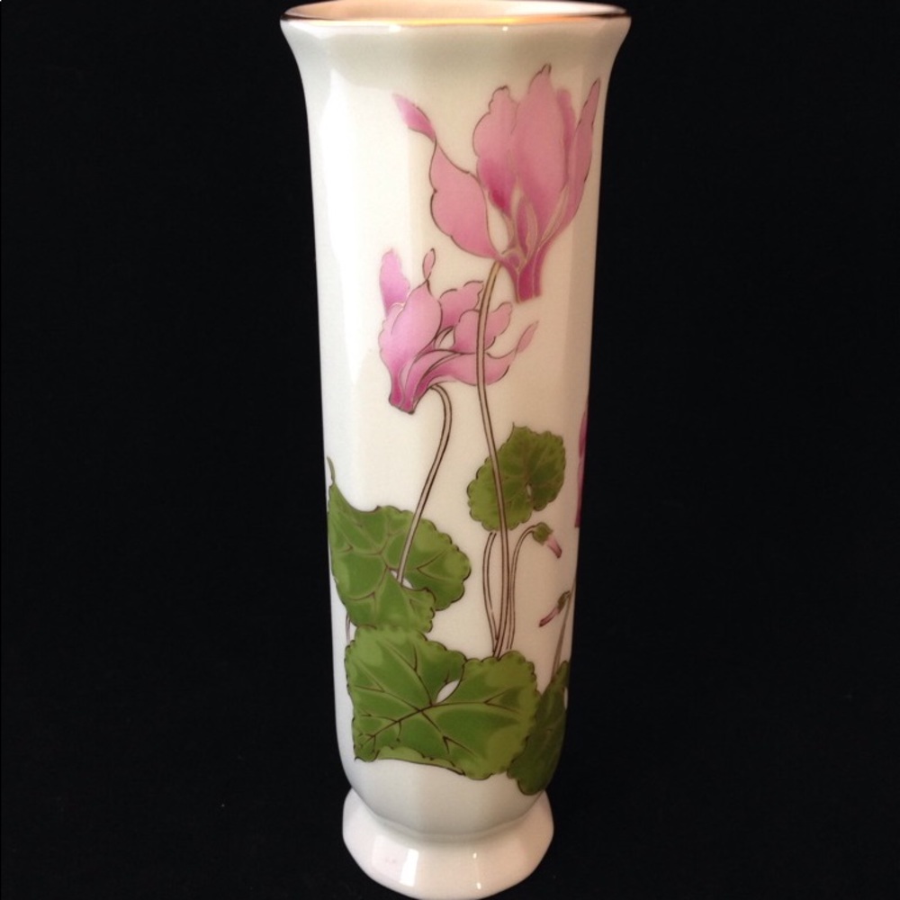 Vintage Otagiri Japan China Cyclamen Bud Vase